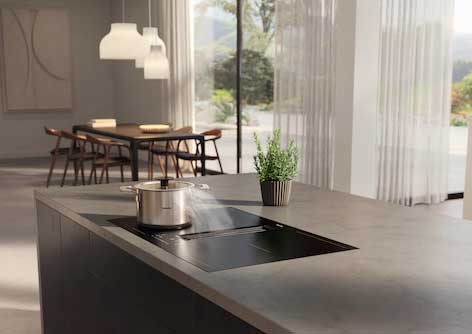 Induktionskochfeld mit Dunstabzug Miele Matt